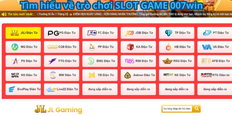 Tìm hiểu trò chơi SLOT GAME 007win